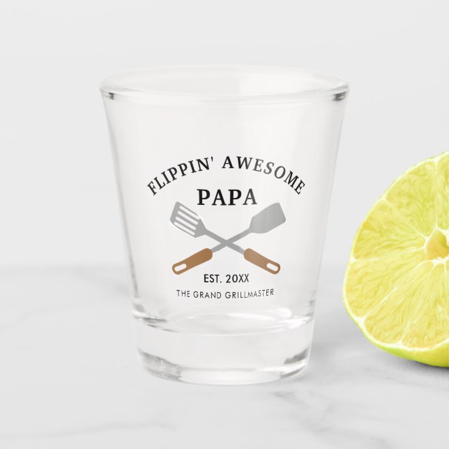 Verre A Shot Flippin Awesome Papa BBQ Gag (Devant)