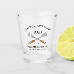 Verre A Shot Flippin Awesome Papa BBQ Père personnalisé
