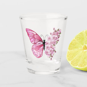 Verre A Shot Flower Butterfly