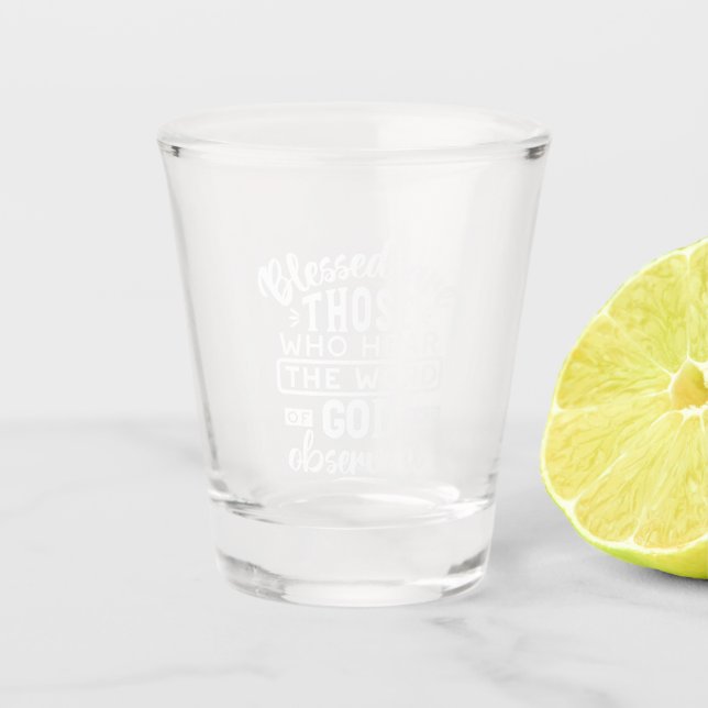 Verre A Shot Foi et obéissance – Écriture Inspirante (Devant)