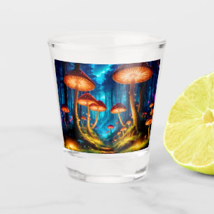 Verre A Shot Forêt de champignons magique de minuit