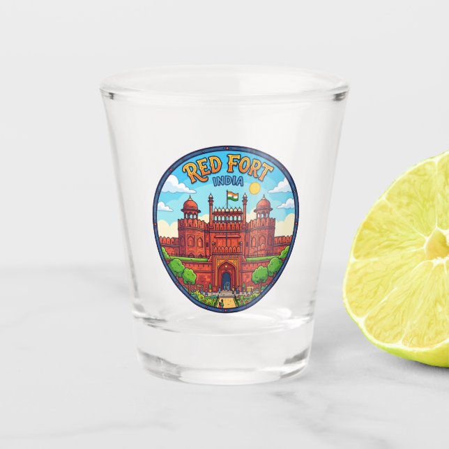Verre A Shot Fort Rouge Inde (Devant)