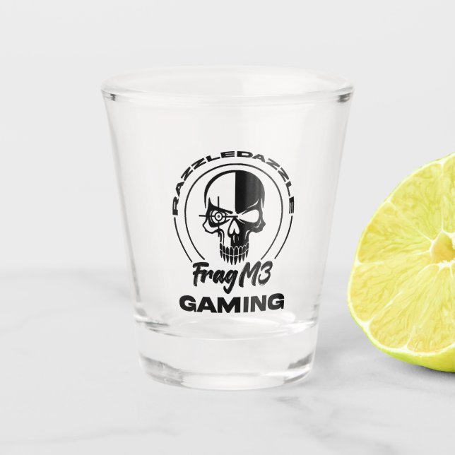 Verre A Shot FragM3 Gaming RazzleDazzle Shot Glass en noir (Devant)