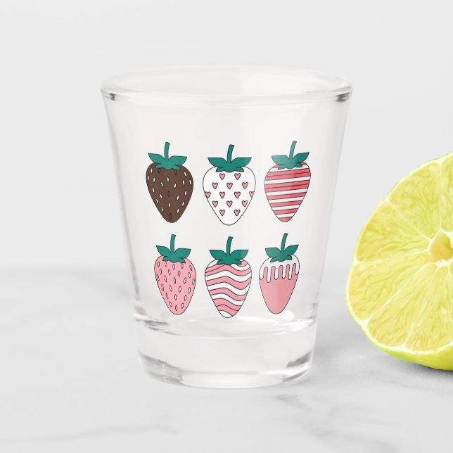 Verre A Shot Fraise fraises Fruit Lover Farmers Jardin (Devant)