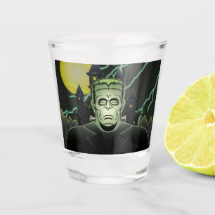Verre A Shot Frankenstein Monster Halloween Castle Lightning