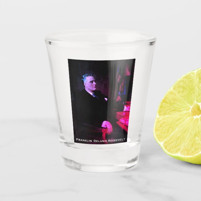 Verre A Shot Franklin D. Roosevelt, époque de dépression Présid (Devant)