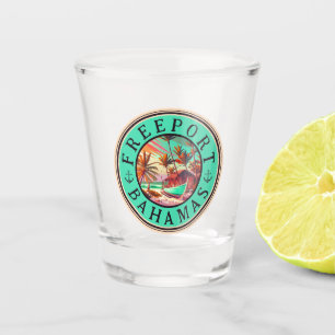 Verre A Shot Freeport Bahamas Sunset Travel Souvenir 1950