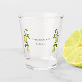 Verre A Shot Fresh Citrus Painted Lemons Modern Mediterranean