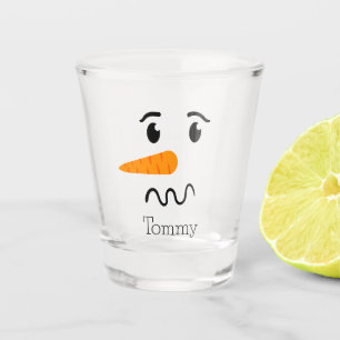 Verre A Shot Frosty, le Snowman, face confuse