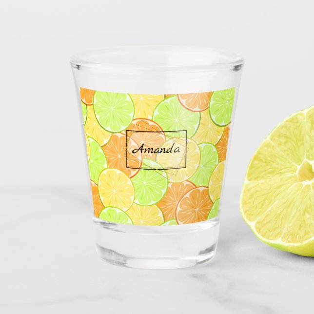 Verre A Shot Fruits à base de citron vert orange (Devant)