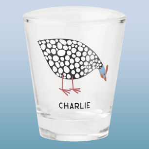 Verre A Shot Fun Guinée Fowl Personnalisé