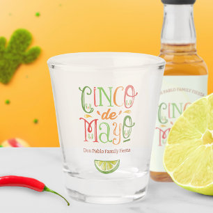 Verre A Shot Fun Vibrant Cinco de Mayo Fiesta Party
