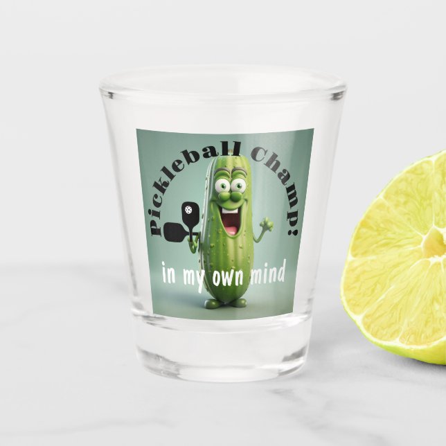 Verre A Shot Funny Champ de Pickleball Shot Glass (Devant)