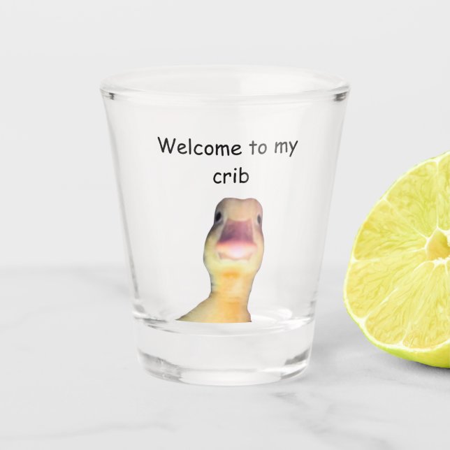 Verre A Shot Funny Duck Meme – “Welcome to My Crib” Cute Animal (Devant)