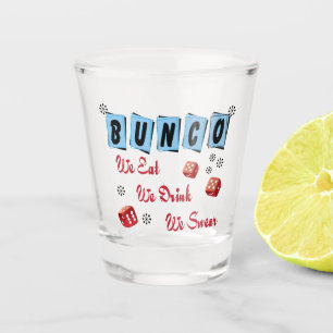 Verre A Shot Funny Retro Bunco Boire Party