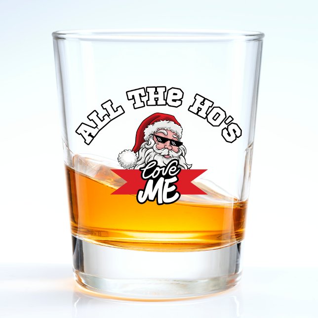 Verre A Shot Funny Santa Claus Ho Ho Ho Dirty Plaisanterie Noël (Funny Santa Claus Ho Ho Ho Dirty Joke Christmas Shot Glass)