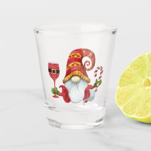 Verre A Shot Funny Santa Hat Gnome