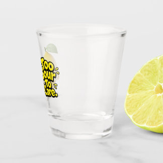 Verre A Shot Funny Sour Lemon Glass Cup | Cute Angry Lemon Juic