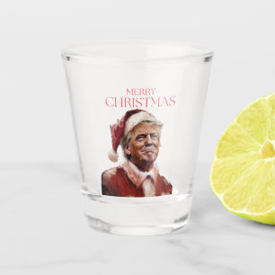 Verre A Shot Funny Trump Santa Claus Carte de Noël