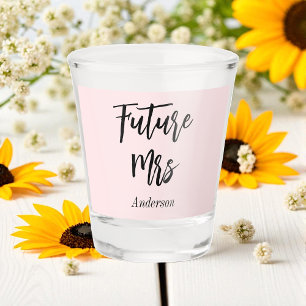 Verre A Shot Futur de la mariée Mme Blush Pink