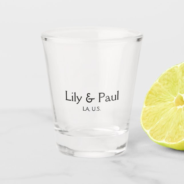 Verre A Shot Game on add couple name wedding party place city g (Devant)