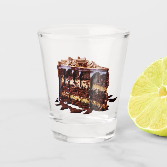Verre A Shot Gâteau au chocolat multi-couches indulgent de Slip (Devant)