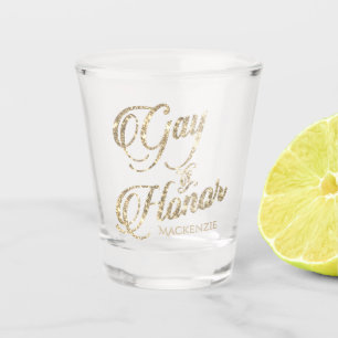 Verre A Shot Gay of Honor Gold Briding Party Custom Keepsaké