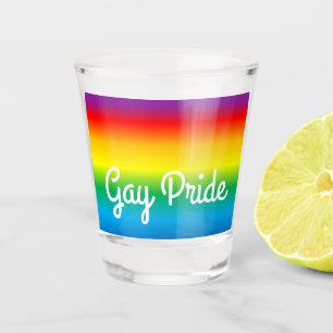 Verre A Shot Gay pride arc-en-ciel LGBT vitre