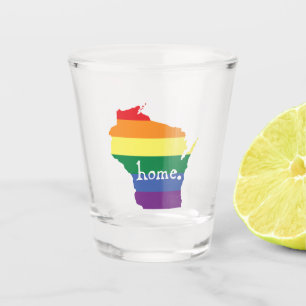 Verre A Shot Gay pride du Wisconsin Carte de la maison