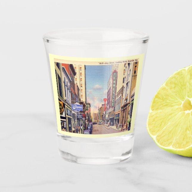 Verre A Shot Gay Street, Knoxville, Tennessee Vintage (Devant)