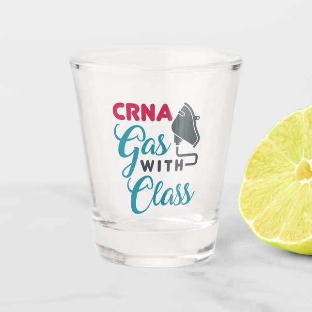 Verre A Shot Gaz CRNA avec appréciations amusantes de classe (Devant)