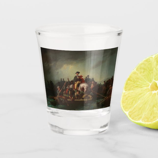 Verre A Shot George Washington Traversant le Delaware (Devant)