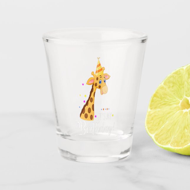 Verre A Shot Giraffe Anniversaire Cute Shot Glass Cadeaux (Devant)