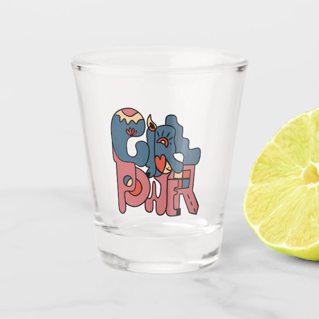 Verre A Shot Girl Power (Devant)