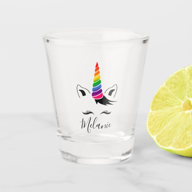 Verre A Shot Glam Rainbow Unicorn (Devant)