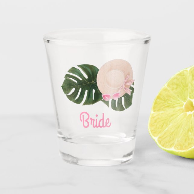 Verre A Shot Glamour Rose Été | Mariée (Devant)