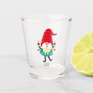 Verre A Shot Gnome de Noël avec lumières de Noël
