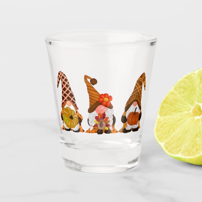 Verre A Shot Gnomes de Thanksgiving Shot Glass (Devant)