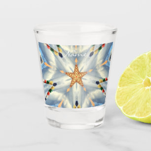 Verre A Shot Gold Star Abstract Design Thunder_Cove