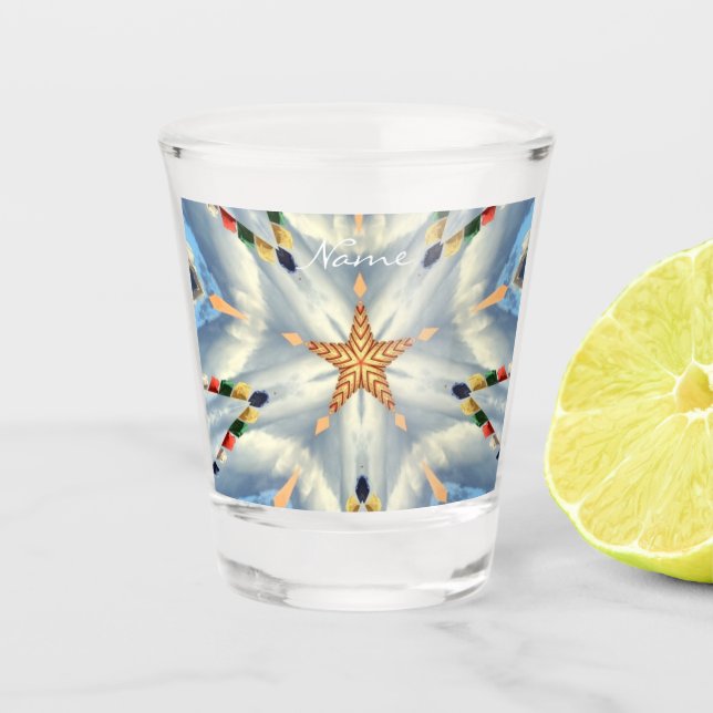 Verre A Shot Gold Star Abstract Design Thunder_Cove (Devant)