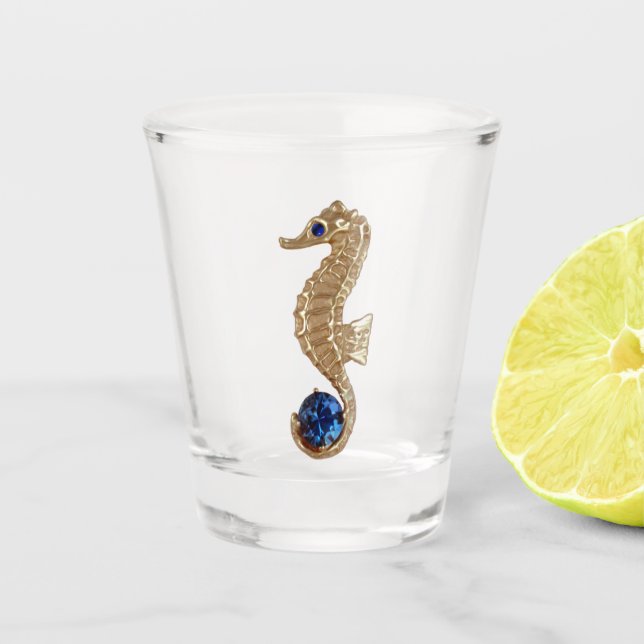 Verre A Shot Golden Seahorse (Devant)