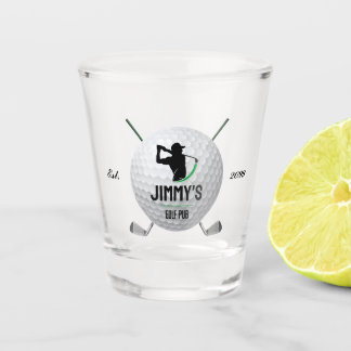 Verre A Shot Golf Golfing Golf Ball Clubs Drinkware Pub