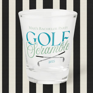 Verre A Shot Golf Scramble Modern Simple Golf Bachelor Party