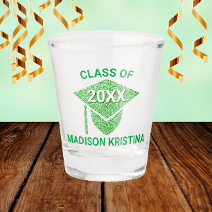 Verre A Shot Grad Glam Green Casquette Personnalisé Chic Élégan