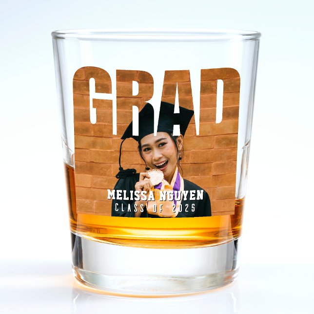 Verre A Shot Grad Photo Grad (Grad Photo Graduation Shot Glass
)