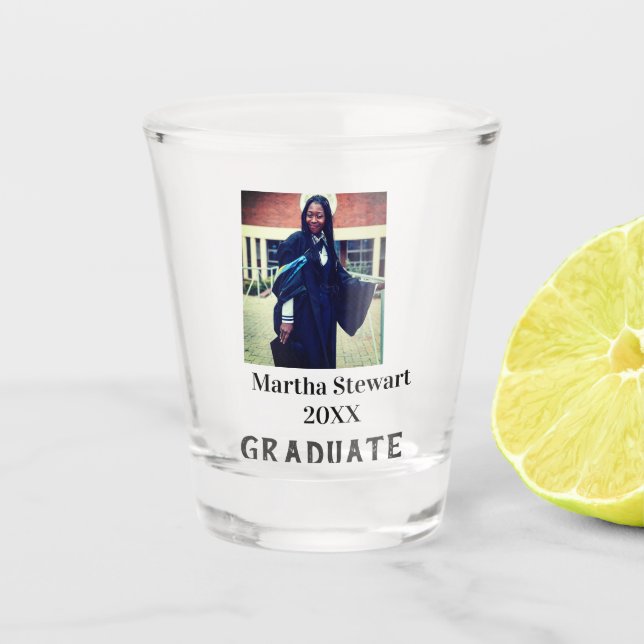 Verre A Shot Graduation photo name year class university simple (Devant)