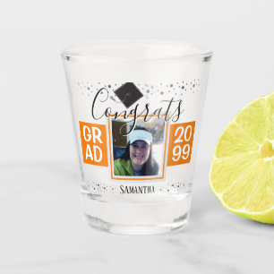 Verre A Shot Graduations Grats Année d'Orange