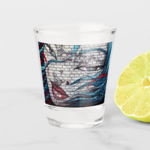 Verre A Shot Graffiti de fille asiatique