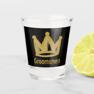 Verre A Shot Graffiti or couronne grooms cadeau