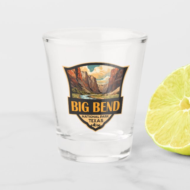 Verre A Shot Grand Bend National Park Illustration Insigne Rétr (Devant)